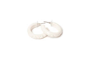 Salty heavy carve hoop earrings