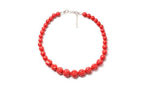 Splendette Jewellery: Hibiscus heavy carve bead necklace