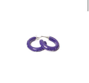 Splendette Jewellery: Paradise heavy carve hoop earrings