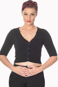 Cardigan Jackets: BLACK CARDIGAN