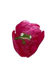 PINK LILYPAD FROG BROOCH