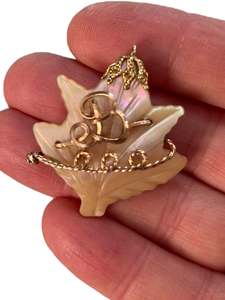 Brooches: MOTHER OF PEARL "B" BROOCH