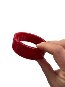 WIDE RED BANGLE