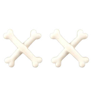 Halloween: WHITE BONE STUDS