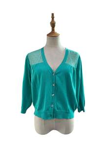 CITY CHIC TEAL BLUE CARDIGAN SZ M