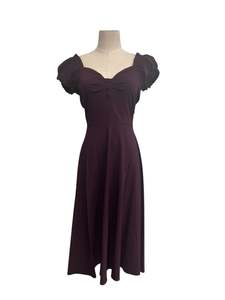 UNIQUE VINTAGE PLUM DRESS SZ 8