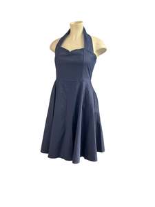 Sz 16: NAVY HALTERNECK DRESS | XL