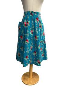 Rewind Skirts: REVIVAL TEAL ROSE  SKIRT | 6