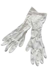 Gloves: EMBROIDERED WHITE GLOVES