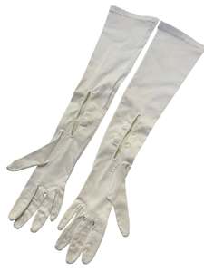 HELENA CREAM LONG GLOVES 7.5