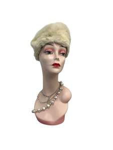 Fake Real Fur Stoles: RABBIT PILL BOX HAT