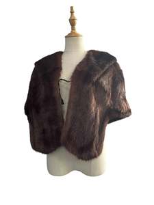 Fake Real Fur Stoles: RICH BROWN FUR STOLE