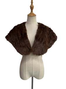 Fake Real Fur Stoles: BROWN FUR CAPELET SZ 8- 10