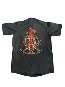 Rewind Mens: RED KAP PIN STRIPE SHIRT | M