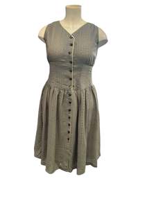 Vintage Dresses: OLIVE GREEN DRESS | 14