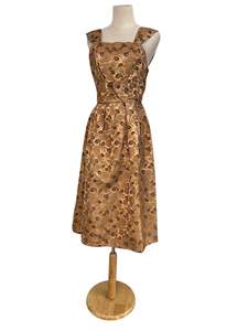 Vintage Dresses: GOLD LEAF PRINT GOWN | 8/10