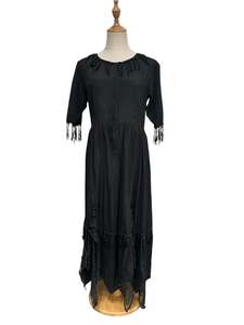 MAYA BOHO BLACK COTTON DRESS | 10
