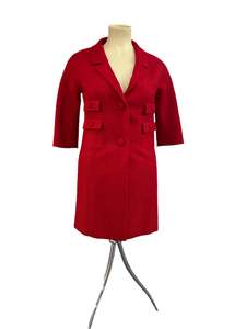 Vintage Jackets: CLARKES (CHCH) RED WOOL 60s COAT SZ 14