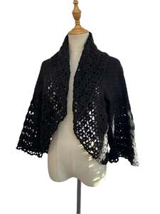 Sz 13: WOOL CROCHET CARDIGAN SZ 12