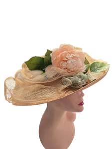 KATRINA FLORAL STRAW HAT