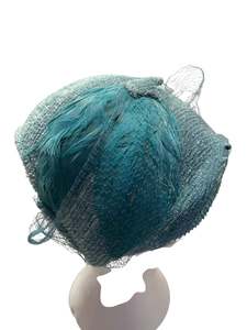 TEAL FEATHER HEADPIECE