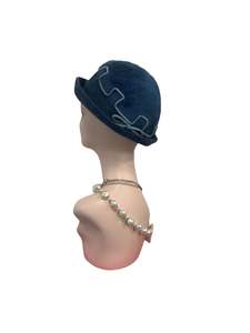 Hats Headwear: SOFT BLUE VELVET HAT