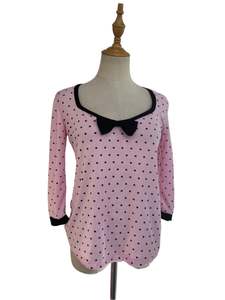 BONSAI KITTEN PINK POLKADOT TOP SZ 12