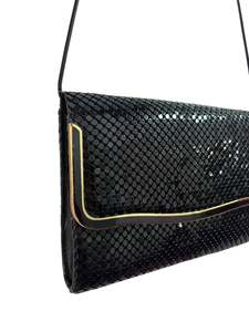 80S BLACK MESH SHOULDER BAG