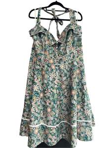 Sz 26: NINETEEN50 - SAGE FLORAL DRESS SZ 26