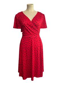 Sz 30: LYRA - RED SPOTTY  DRESS SZ 30