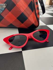 Sunglasses: RED CATEYE SUNGLASSES