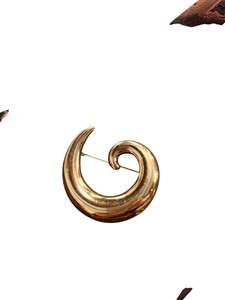 Vintage Retro Jewellery: GOLD SPIRAL BROOCH