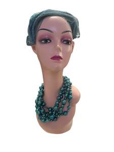 CHUNKY TEAL PEARL NECKLACE