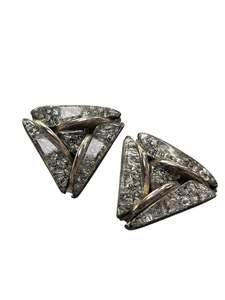 Vintage Retro Jewellery: SILVER LEAF SHOE CLIPS