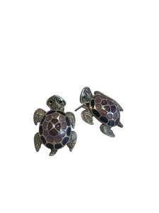 MEXICAN SILVER TURTLE EARRINGS