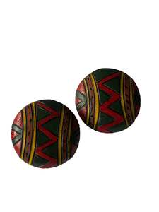 Vintage Retro Jewellery: RETRO CARVED CLIP ON EARRINGS