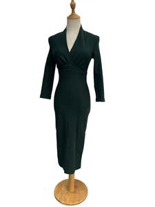 Sz 6: ZOE VINE GREEN PENCIL DRESS | 6/8