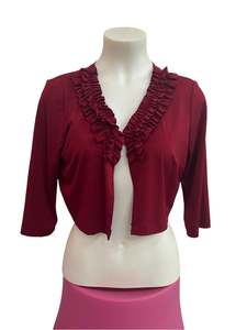 DANNY & NICOLE BURGUNDY BOLERO SZ 10/12