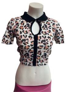 Cardigans: REVIVAL - LEOPARD CARDIGAN SZ 10