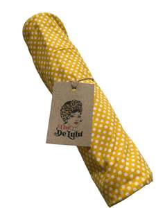 The Delulu Headwrap: YELLOW POLKADOT DELULU