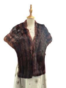 Fake Real Fur Stoles: REDDY BROWN FUR STOLE DUNEDIN