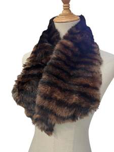 Fake Real Fur Stoles: STRIPED FUR PIECE