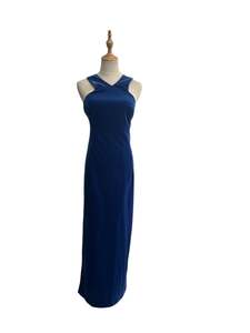 Vintage Dresses: BLUE VELVET HALTER DRESS | 12