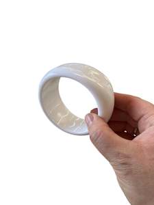 WHITE ABSTRACT BANGLE