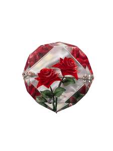 Brooches 2: PRINCESS CUT ROSE LUCITE BROOCH