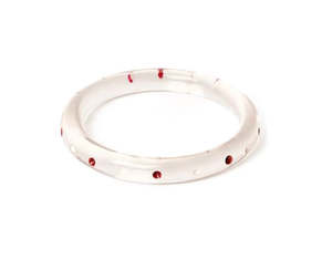 Splendette Jewellery: NARROW DUCHESS  CHERRY CLEAR BANGLE