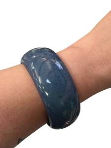 DUSKY BLUE WIDE BANGLE