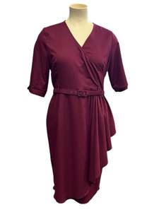 COLLECTIF PLUM DRESS | 2XL