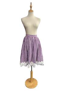 Sz 10: PURPLE GINGHAM SKIRT | 10