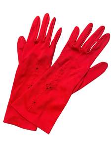 Gloves: ORANGE MID LENGTH GLOVES 7.5